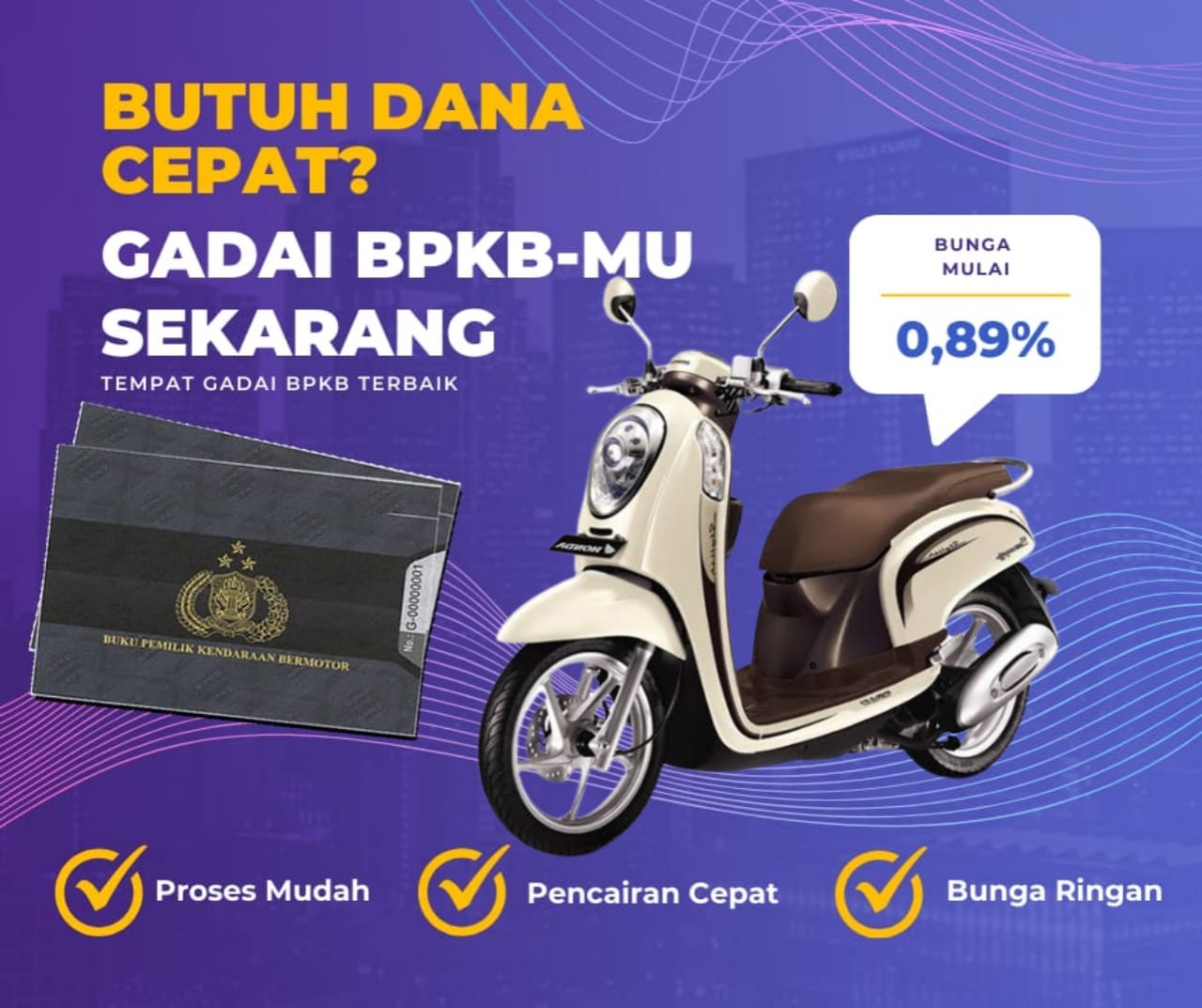 Pinjaman Dana Jaminan Bpkb Motor Honda Scoopy FI Dapat Pinjaman Berapa? Seperti Ini Simulasinya